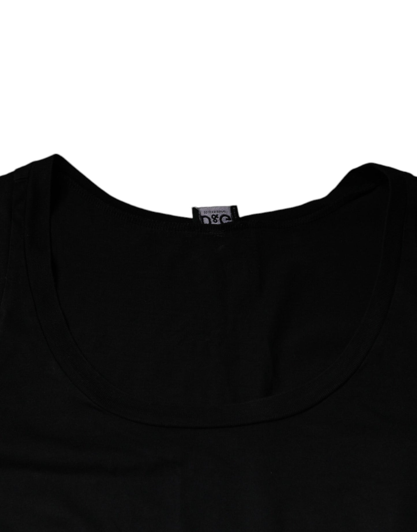 Dolce & Gabbana Black Cotton Tank Sleeveless Men T-shirt