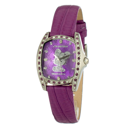 Chronotech Purple Leather Watch