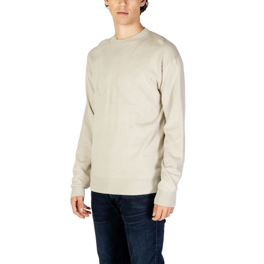 Calvin Klein Jeans Beige Organic Cotton Sweater