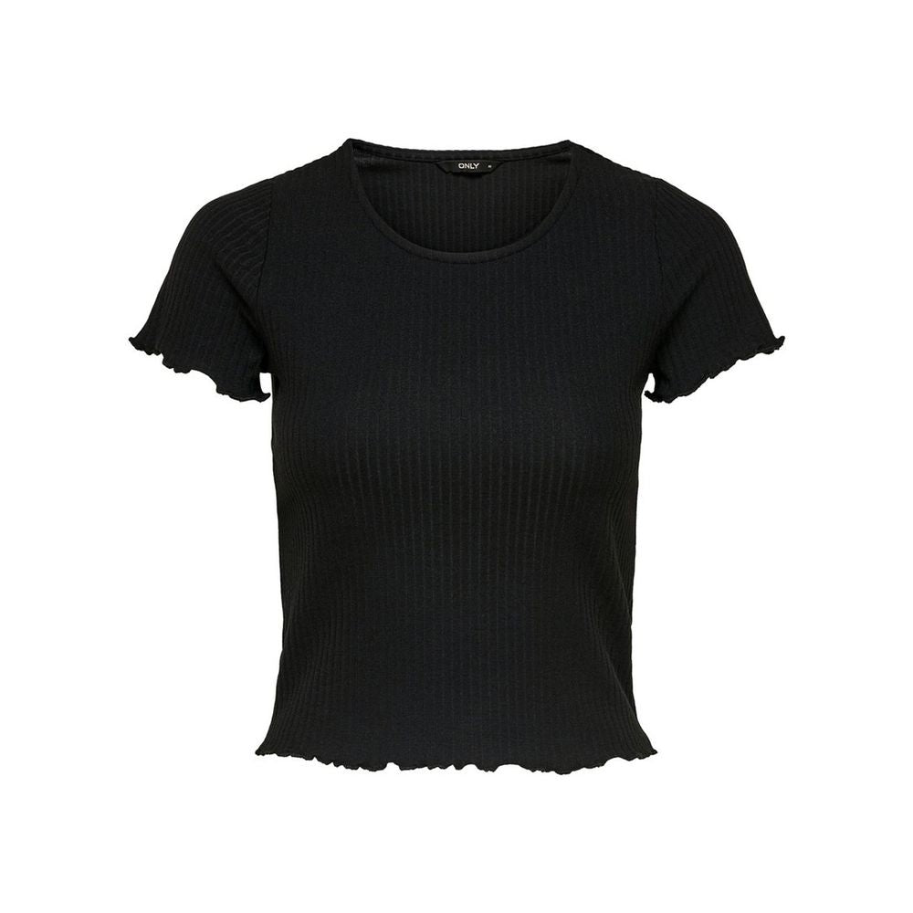 Only Black Polyester Tops & T-Shirt