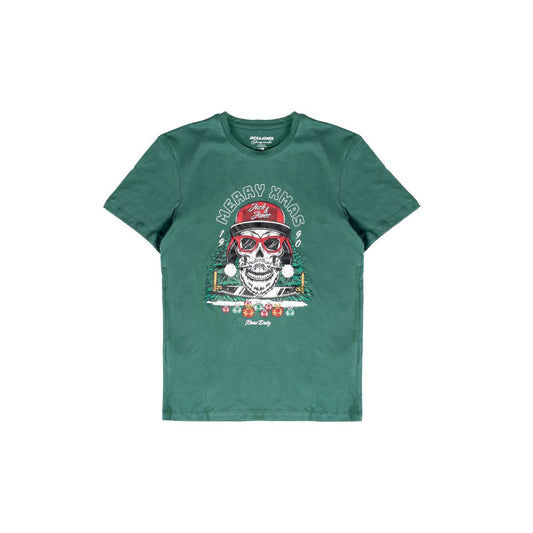 Jack Jones Green Cotton T-Shirt