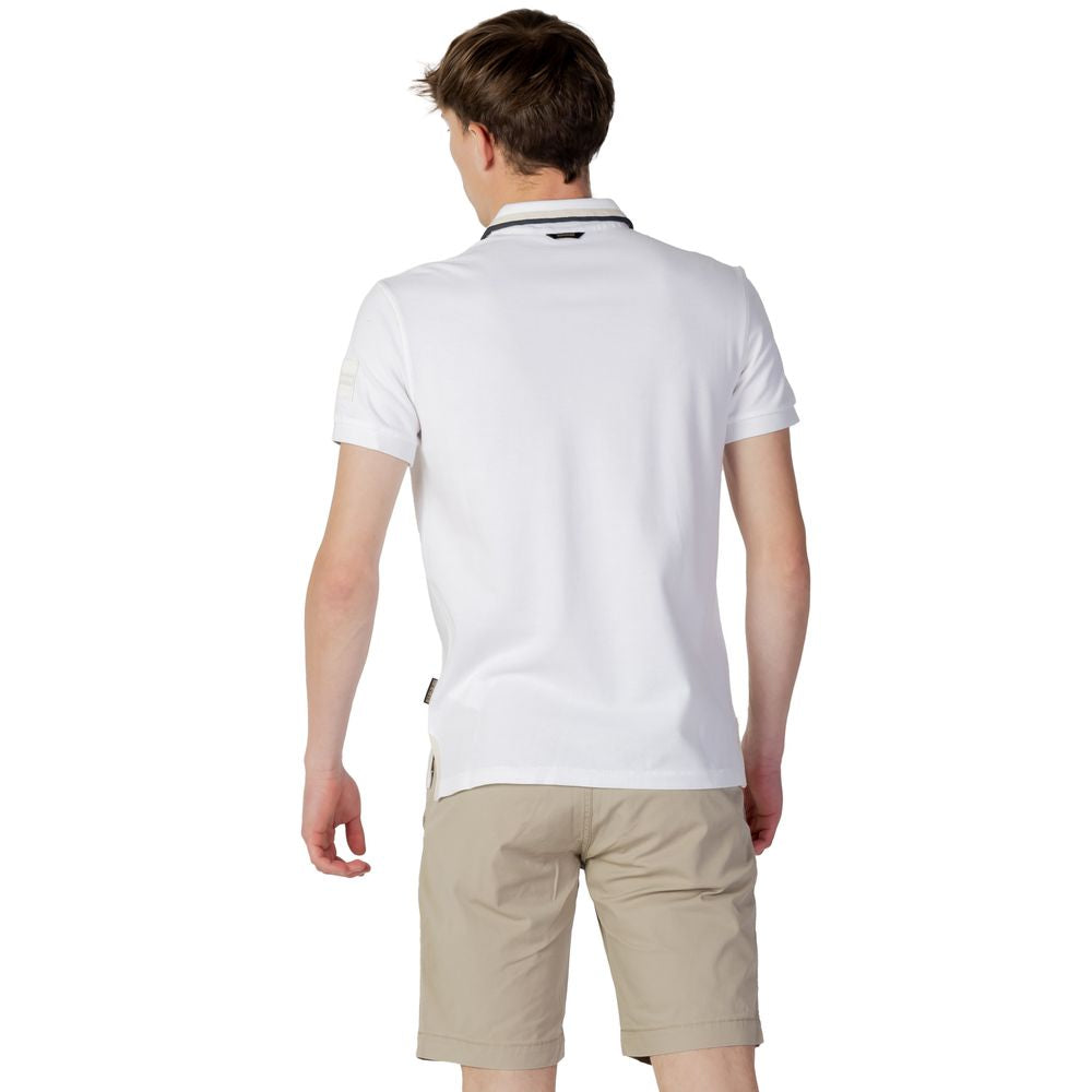 Napapijri White Cotton Polo Shirt