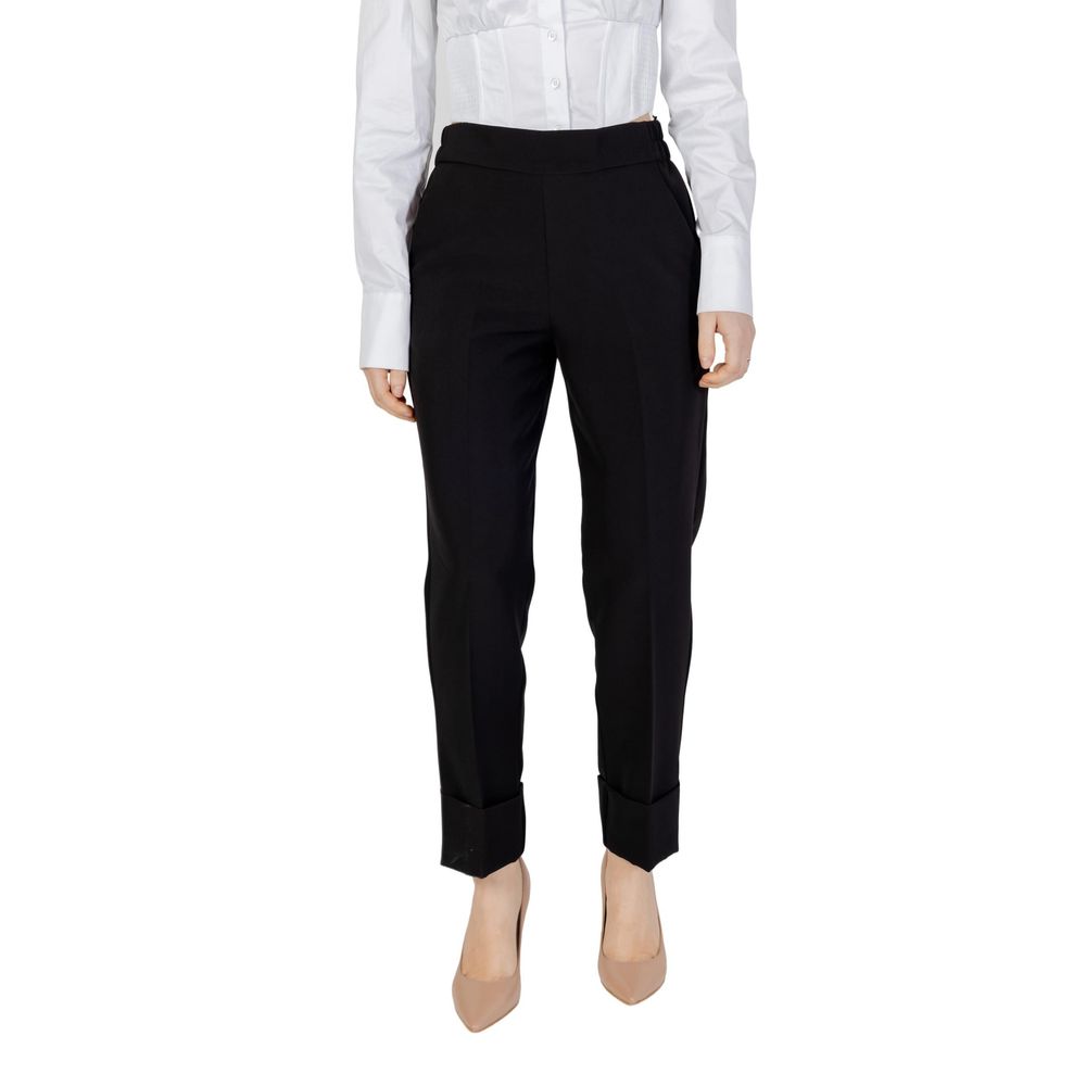 Sandro Ferrone Black Polyester Jeans & Pant