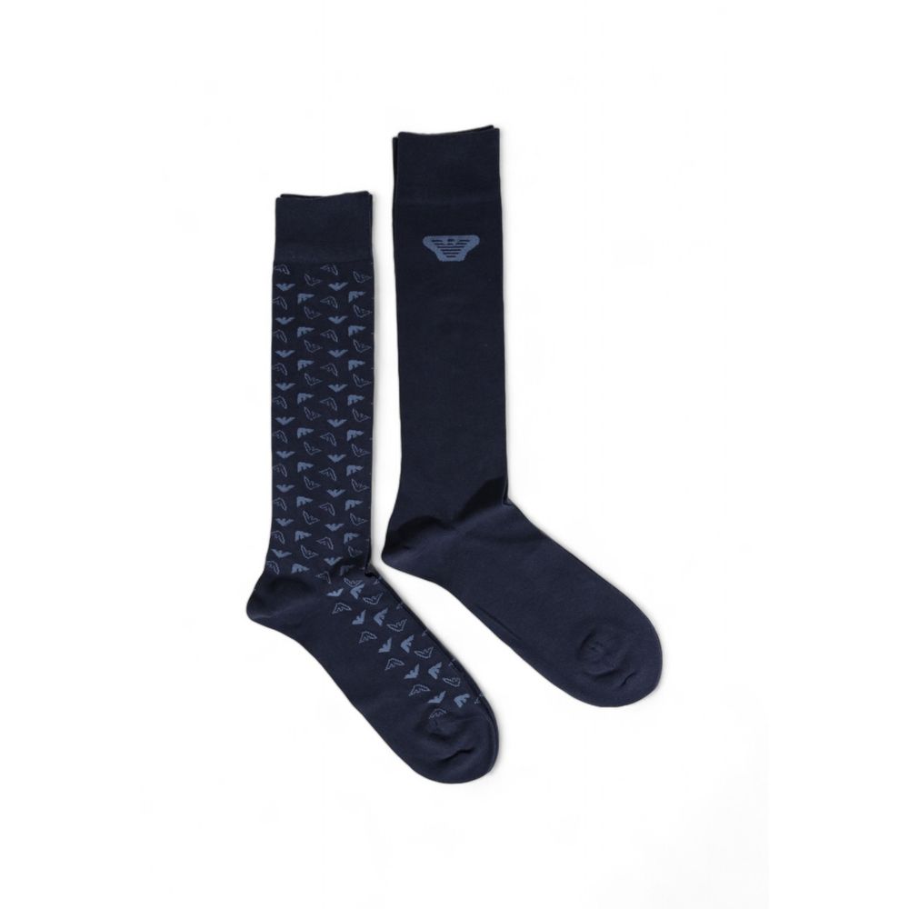 Emporio Armani Underwear Blue Cotton Sock