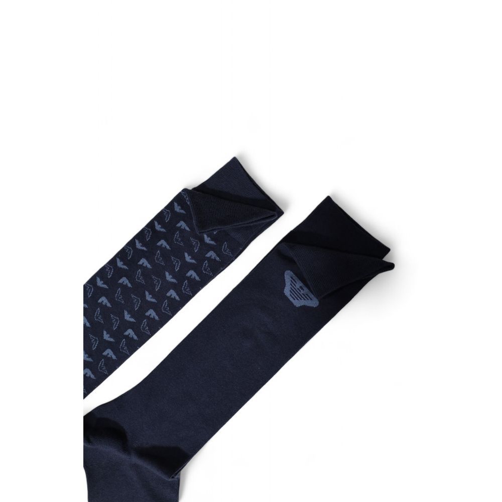 Emporio Armani Underwear Blue Cotton Sock