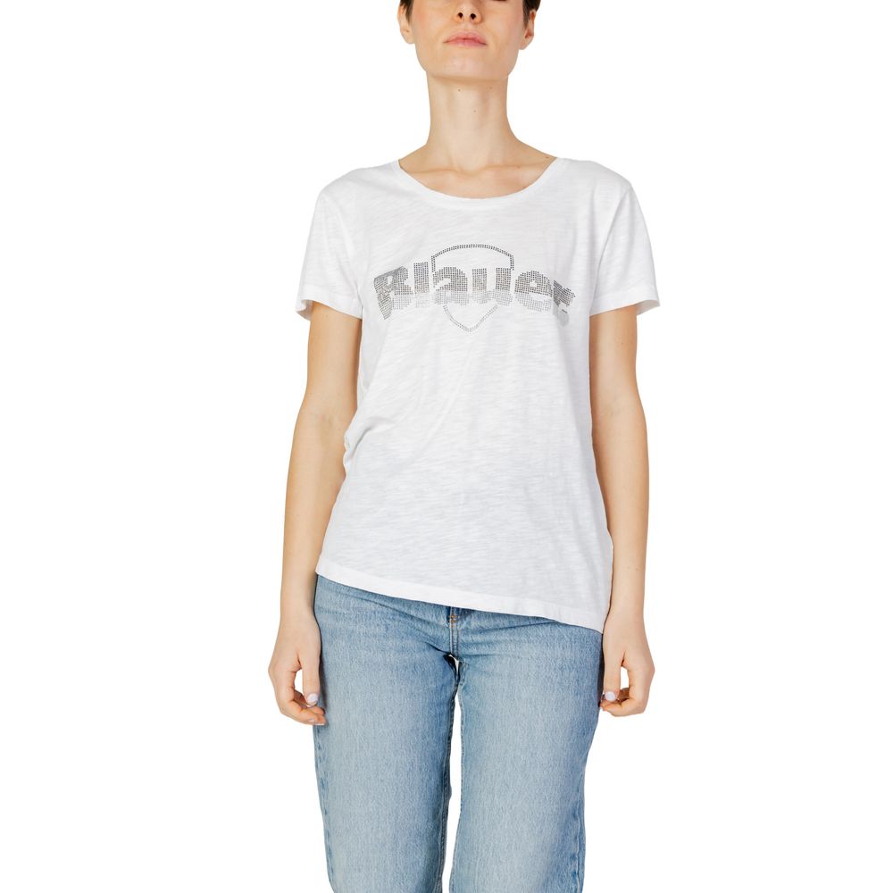 Blauer White Cotton Tops & T-Shirt