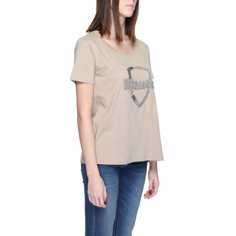 Blauer Beige Cotton Tops & T-Shirt