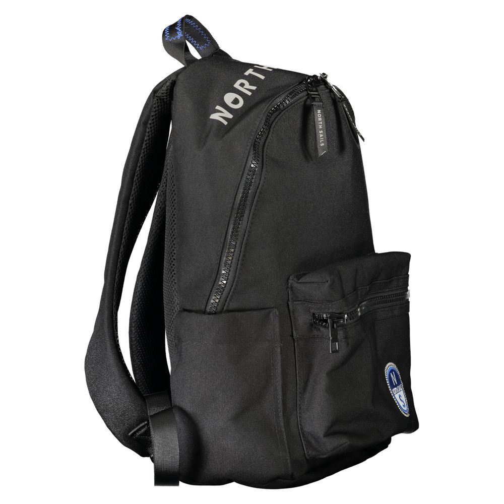 North Sails Black Polyester Men Backpack