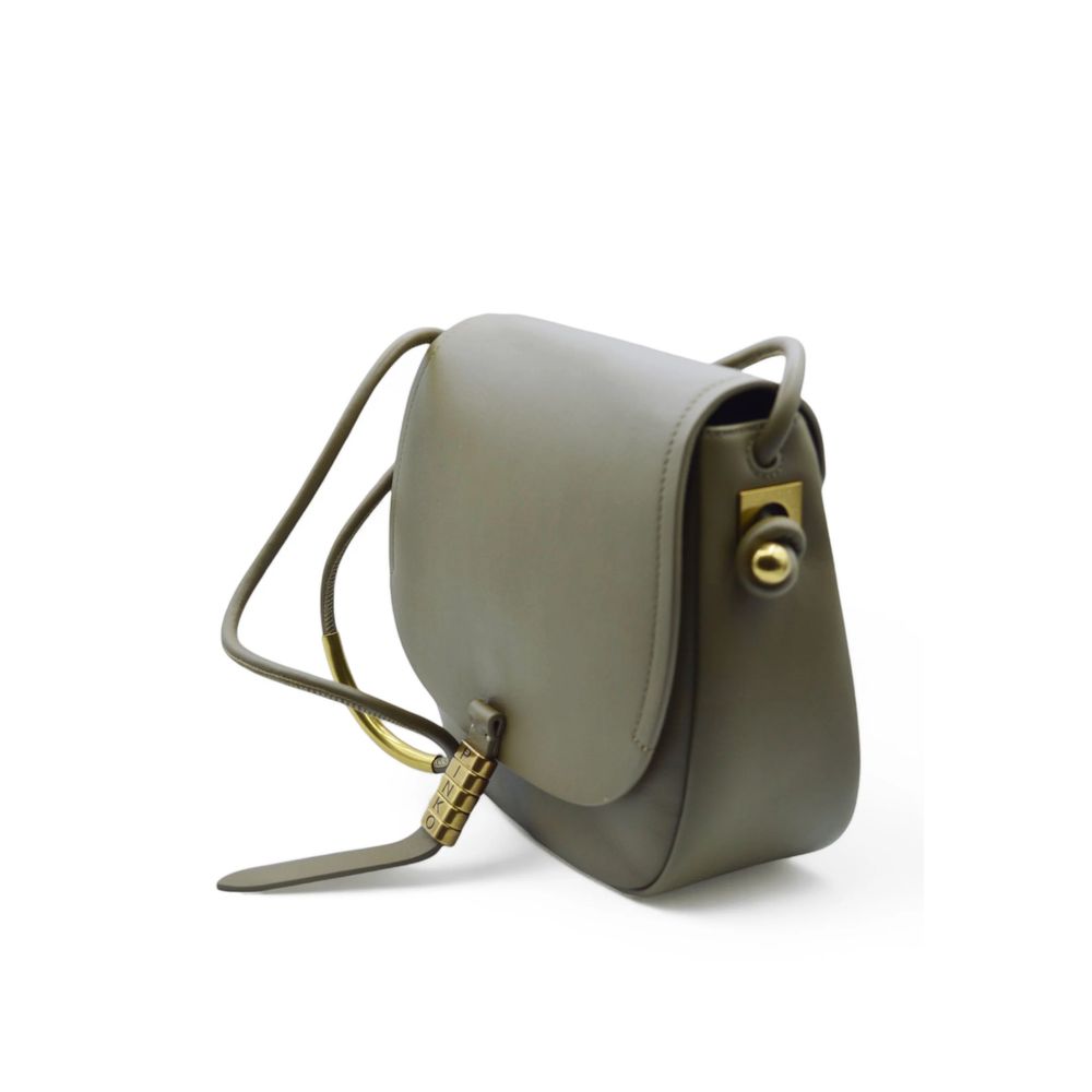 PINKO Green Leather Women Crossbody Bag