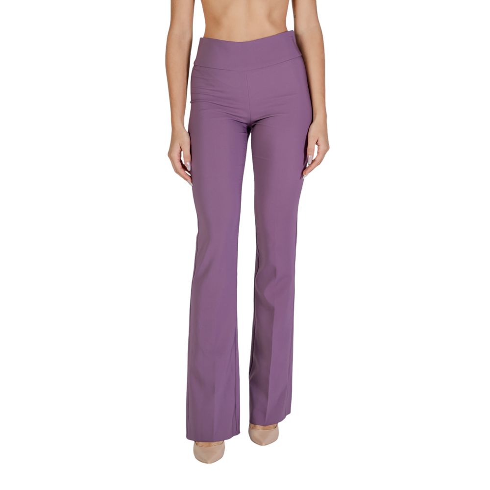 Sandro Ferrone Purple Polyester Jeans & Pant