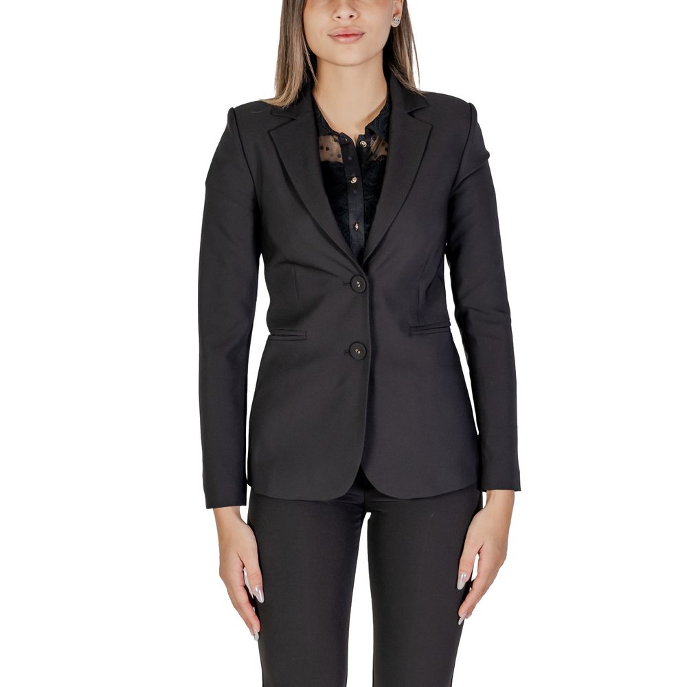 Sandro Ferrone Black Polyester Suits & Blazer