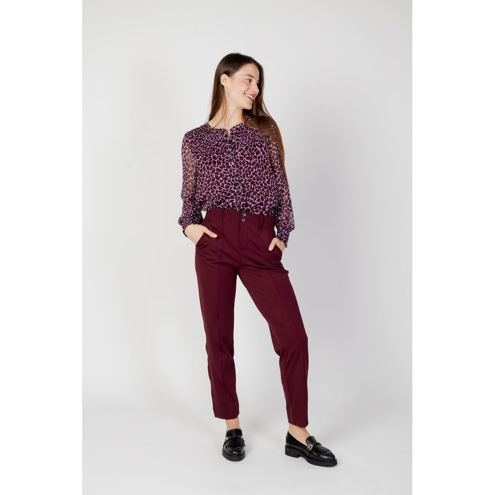 Street One Bordeaux Polyester Jeans & Pant