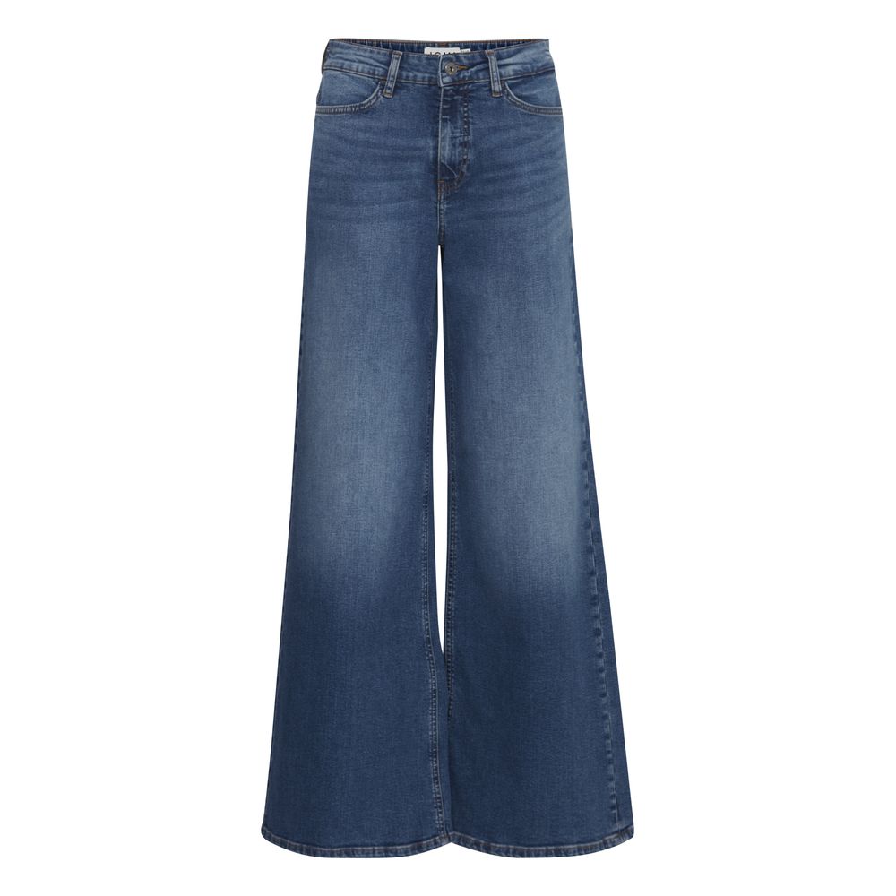 ICHI Blue Cotton Jeans & Pant