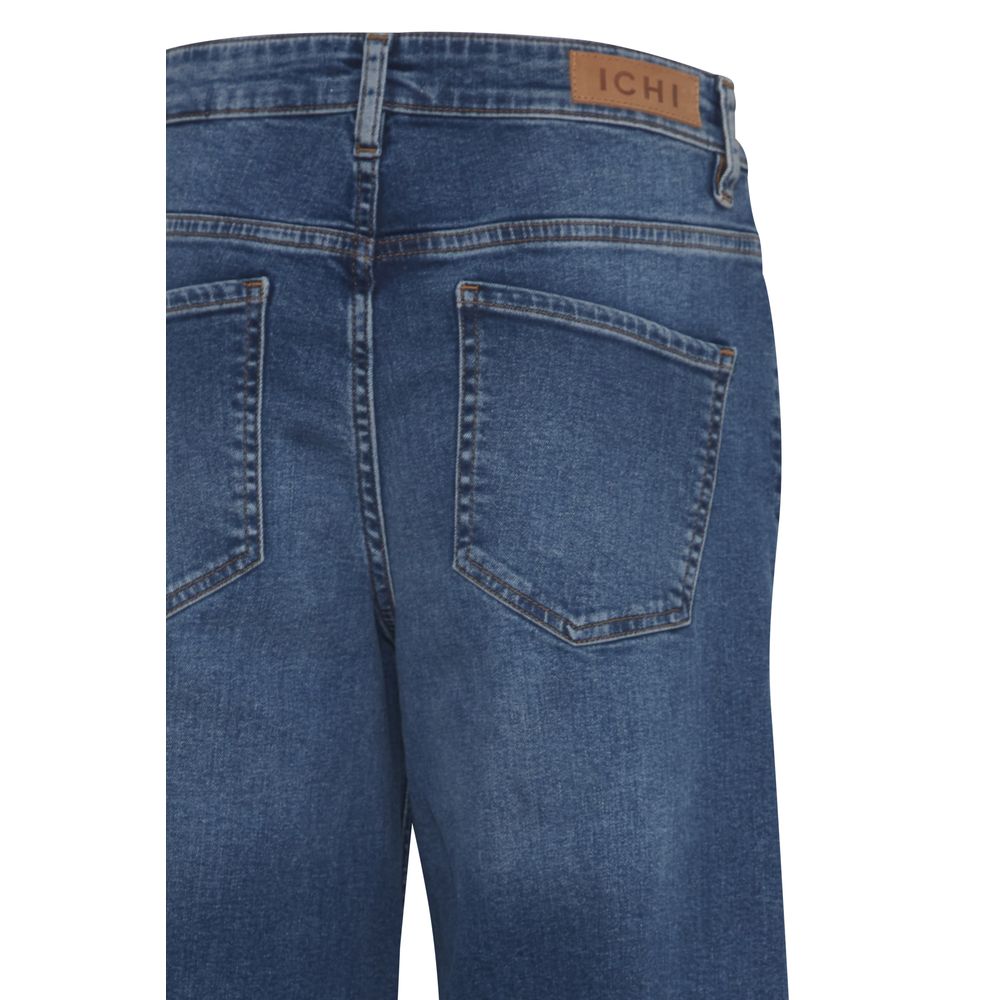 ICHI Blue Cotton Jeans & Pant