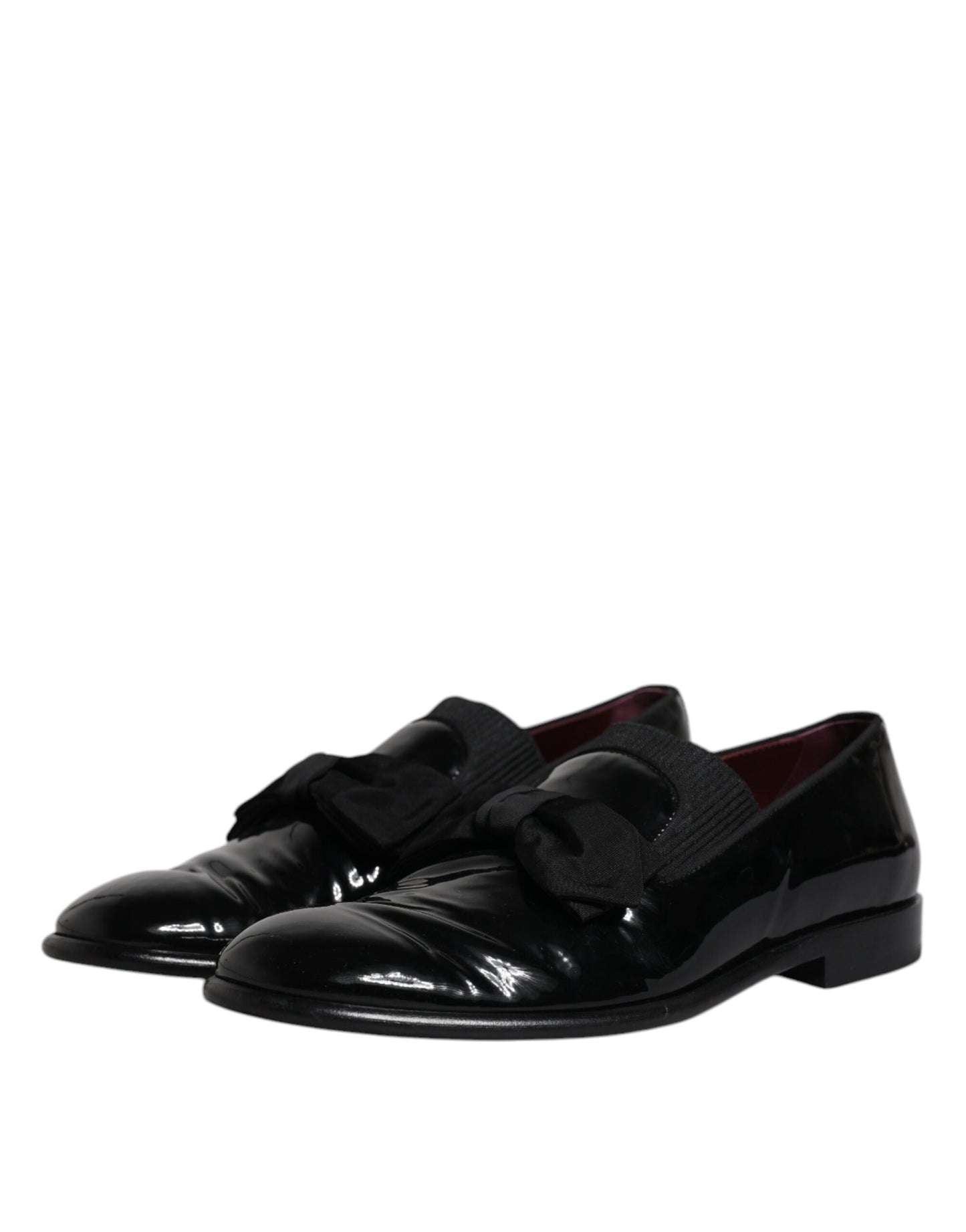 Dolce & Gabbana Black Leather Loafers Men Formal Dress Shoes