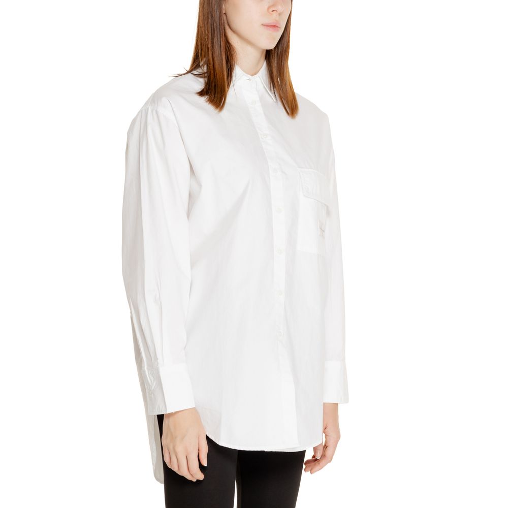 Calvin Klein Jeans White Cotton Rigenerato Sweater