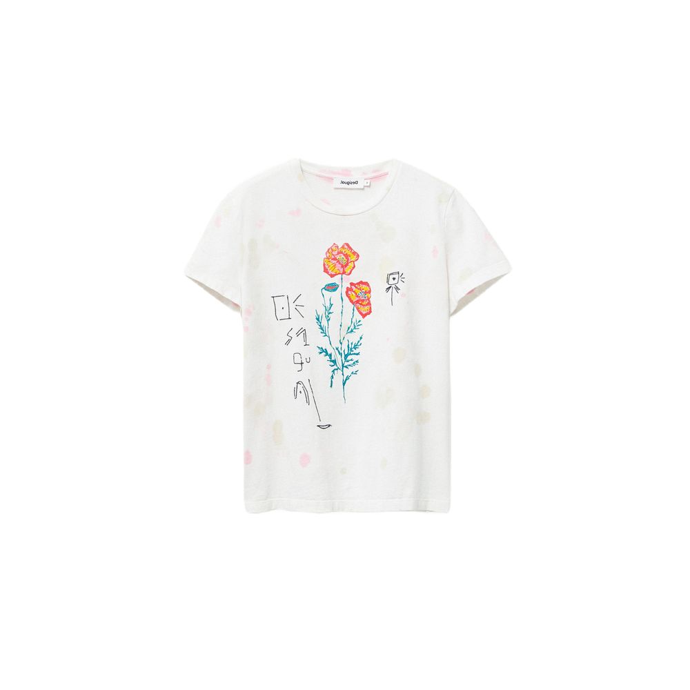 Desigual White Cotton Tops & T-Shirt