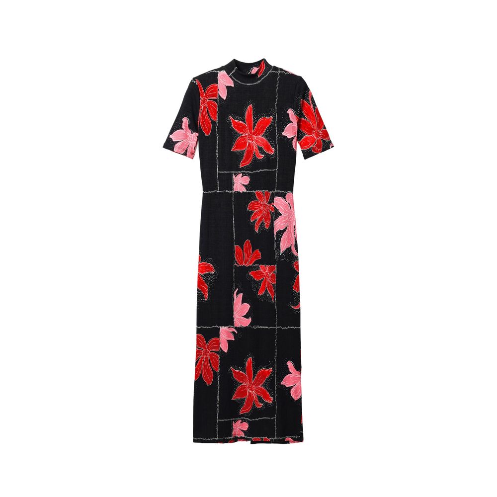 Desigual Red Viscose Dress