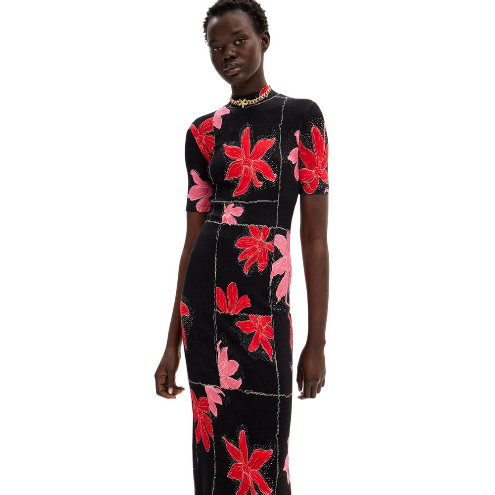 Desigual Red Viscose Dress