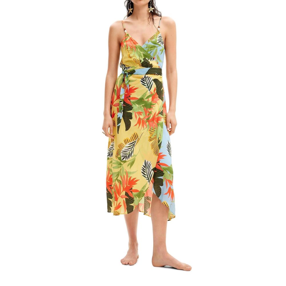 Desigual Yellow Viscose Dress