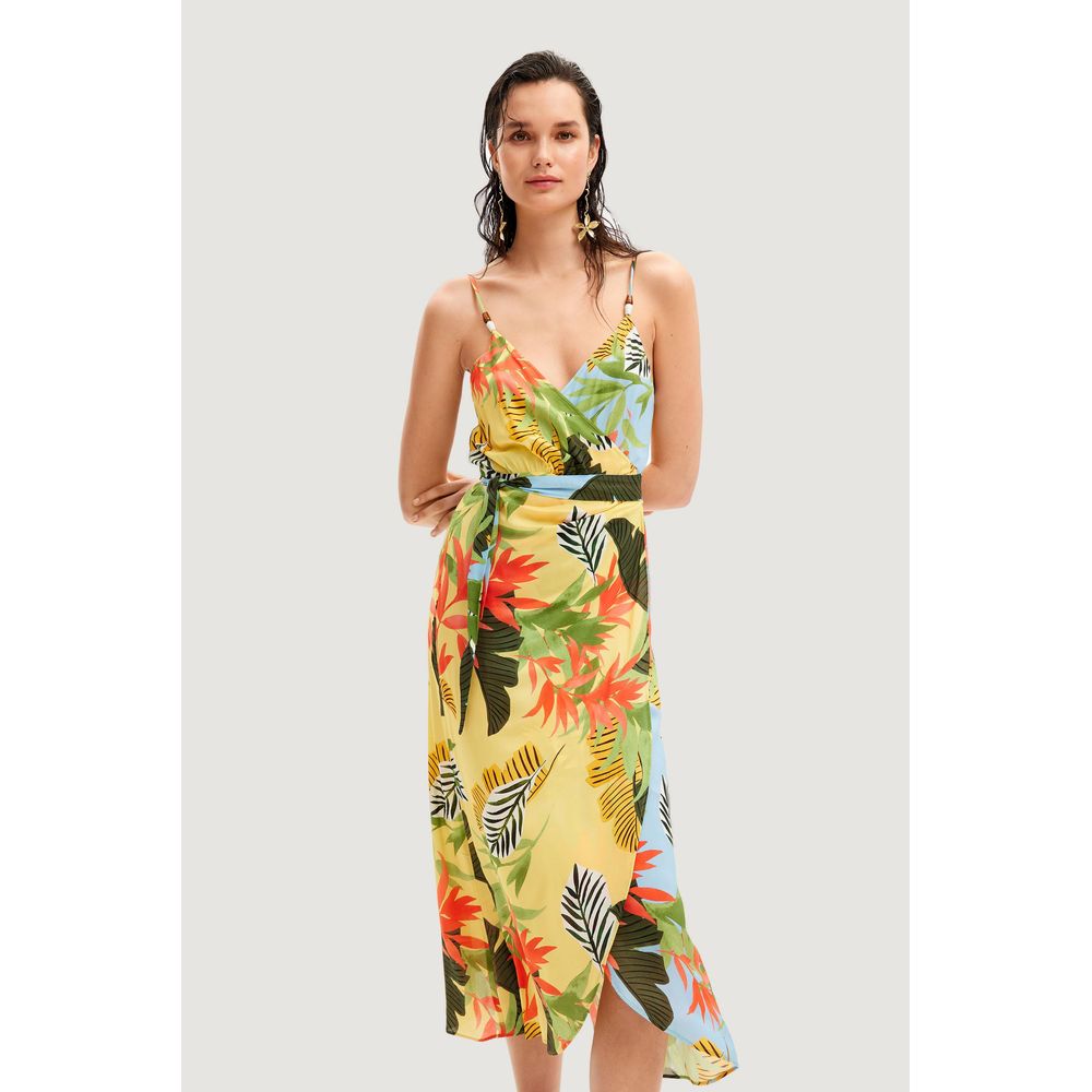 Desigual Yellow Viscose Dress