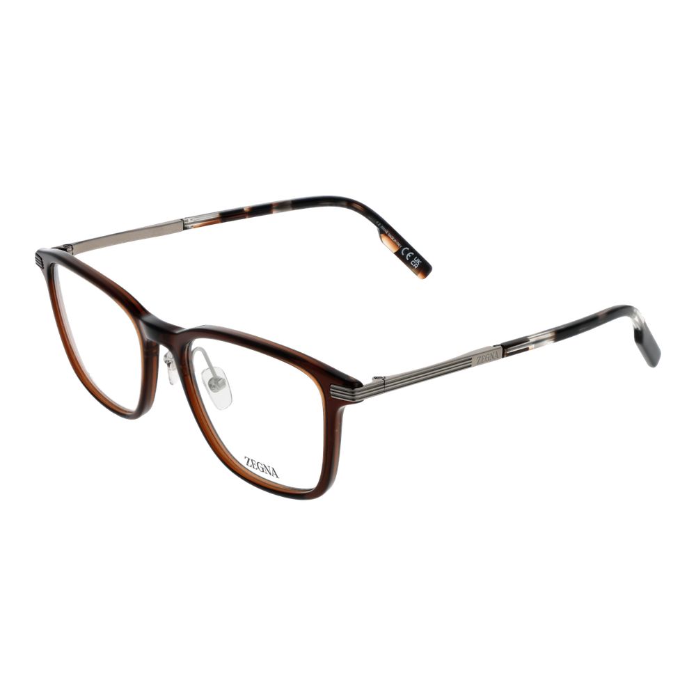 Ermenegildo Zegna Brown Men Optical Frames