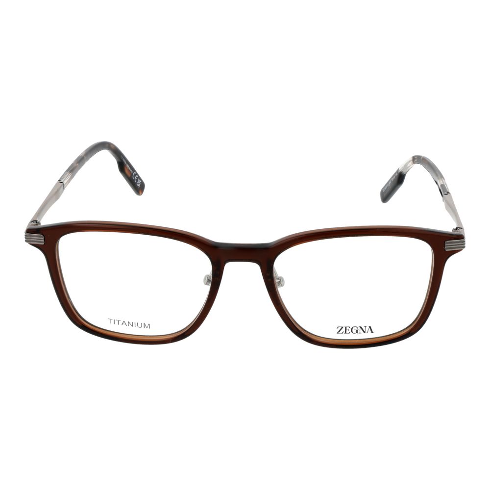 Ermenegildo Zegna Brown Men Optical Frames