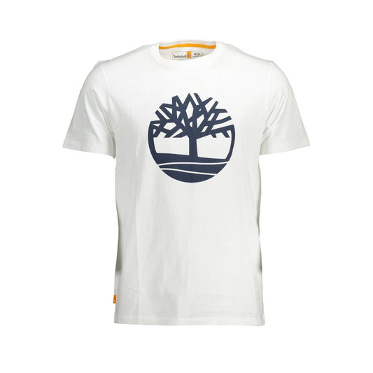 Timberland White Cotton Men T-Shirt