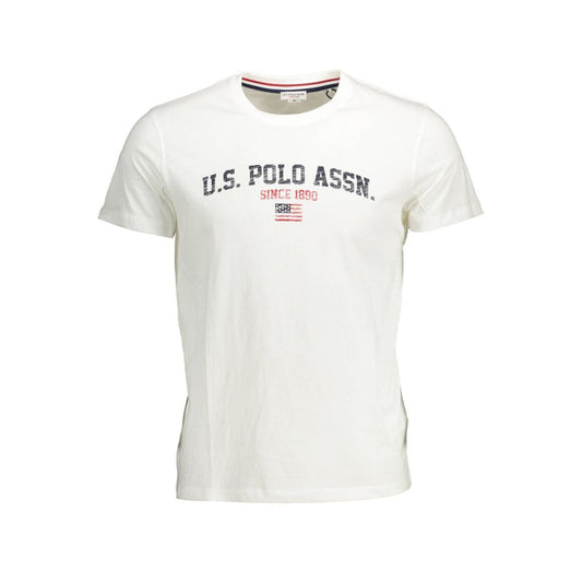 US POLO ASSN. White Cotton Men T-Shirt