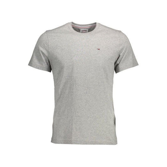 Tommy Hilfiger Gray Cotton Men T-Shirt