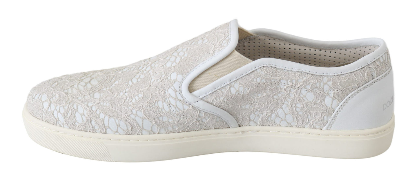 Dolce &amp; Gabbana Elegant Off White Loafers for Ladies