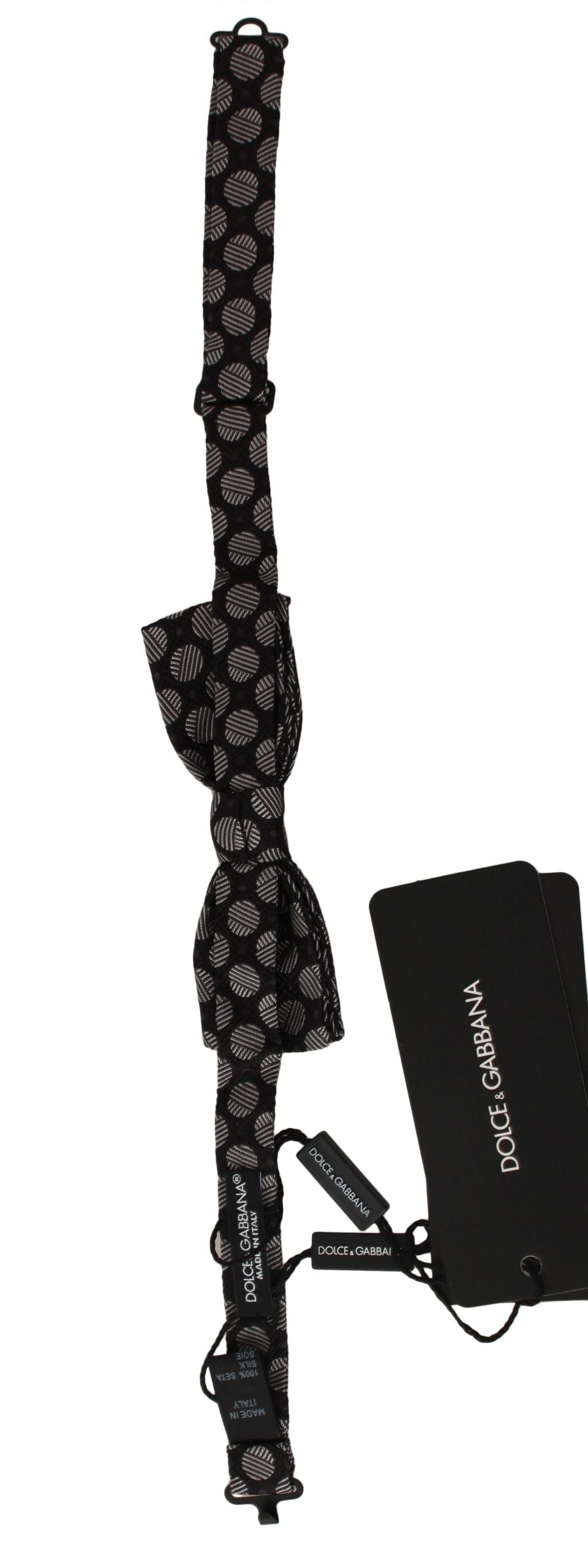 Dolce &amp; Gabbana Elegant Polka Dot Silk Bow Tie