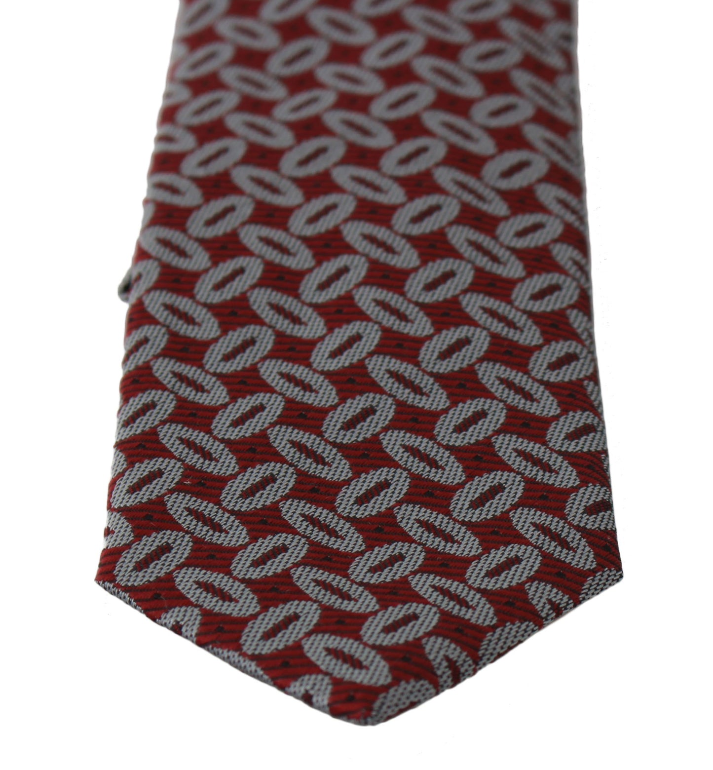 Dolce &amp; Gabbana Elegant Red Printed Silk Neck Tie