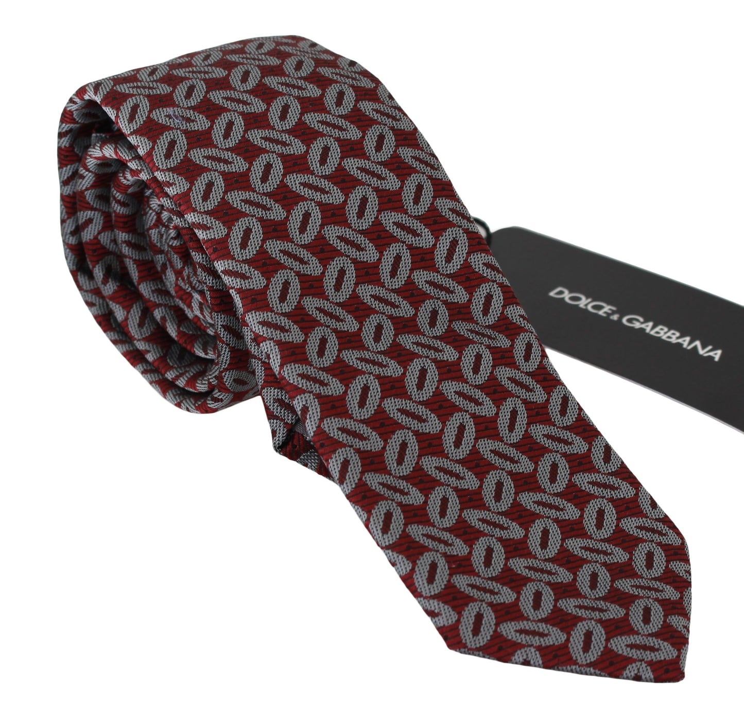 Dolce &amp; Gabbana Elegant Red Printed Silk Neck Tie